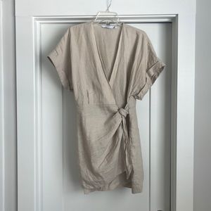 & Other Stories Linen Wrap Dress